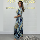 💕Last Day Sale 49%🌹Women's Fashion Leaf Print Plus Size Bodysuit with Elastic Waist