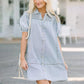 Babydoll-kjole i denim for kvinner