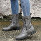 🎅Xmas Sales-50% OFF🎄Women's Round Toe Side Zipper Leather Orthopedic Boots