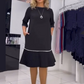 🔥2025 HOT SALE🔥Women's Round Neck Back Button Pleated Dress