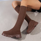 Women's Trendy Knit Knee-High Sock Boots