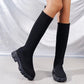 Women's Trendy Knit Knee-High Sock Boots