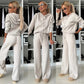 Casual Hooded Sweatshirt 2 Piece Set