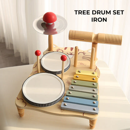 Wooden Multi-function Drum Set